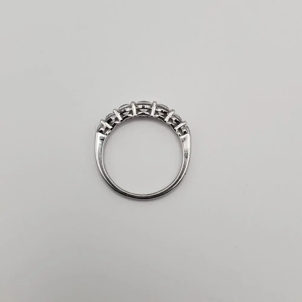 Vintage Sterling Silver 925 Ring Bar Lafonn Platinum Over Sterling Size 7 - Picture 5 of 9